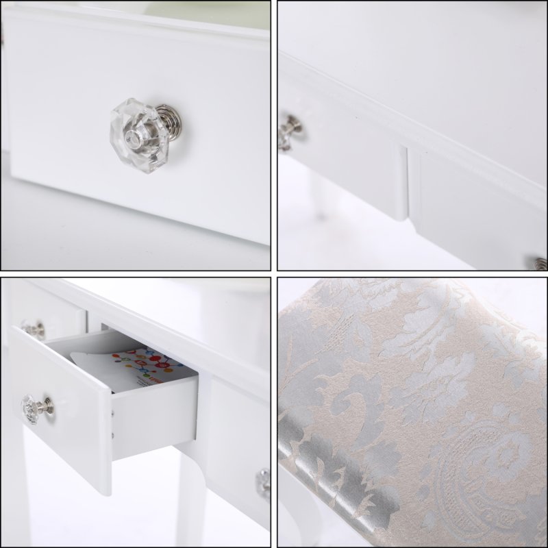 SDH158 Toaletka kosmetyczna z oświetleniem+taboret