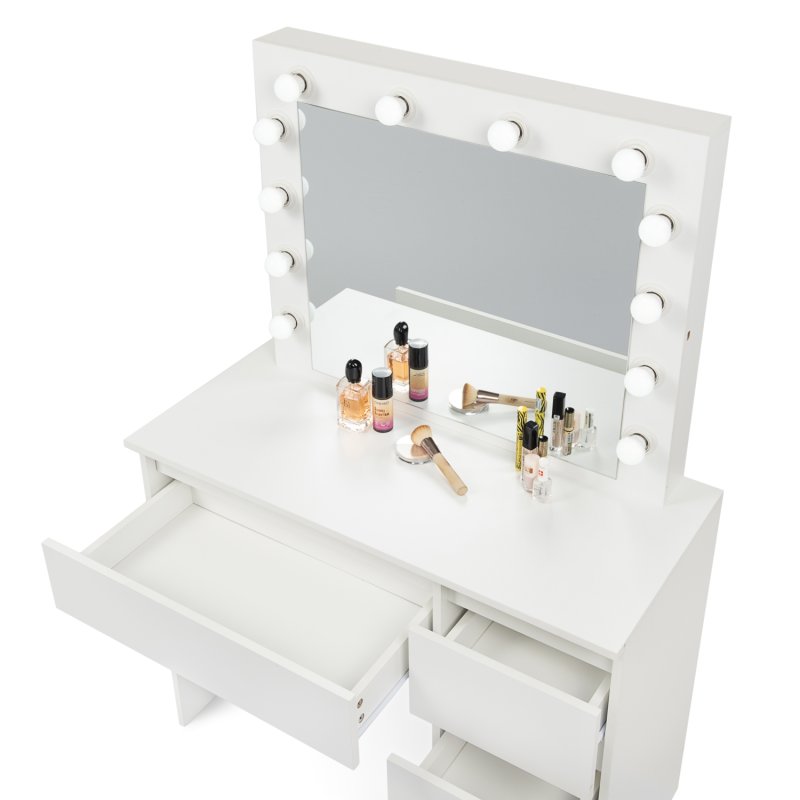 Toaletka kosmetyczna z oświetleniem + Taboret