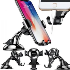 Uchwyt samochodowy do telefonu grawitacyjny do kokpitu na przyssawkę
