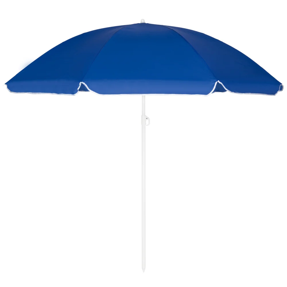 Parasol plażowy łamany wbijany 180cm Niebieski