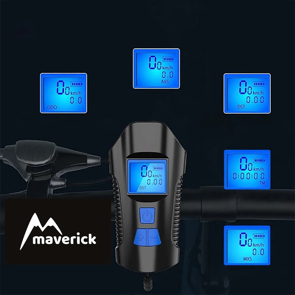 Lampka rowerowa USB LED z licznikiem Przód + Tył