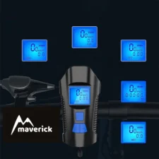 Lampka rowerowa USB LED z licznikiem Przód + Tył