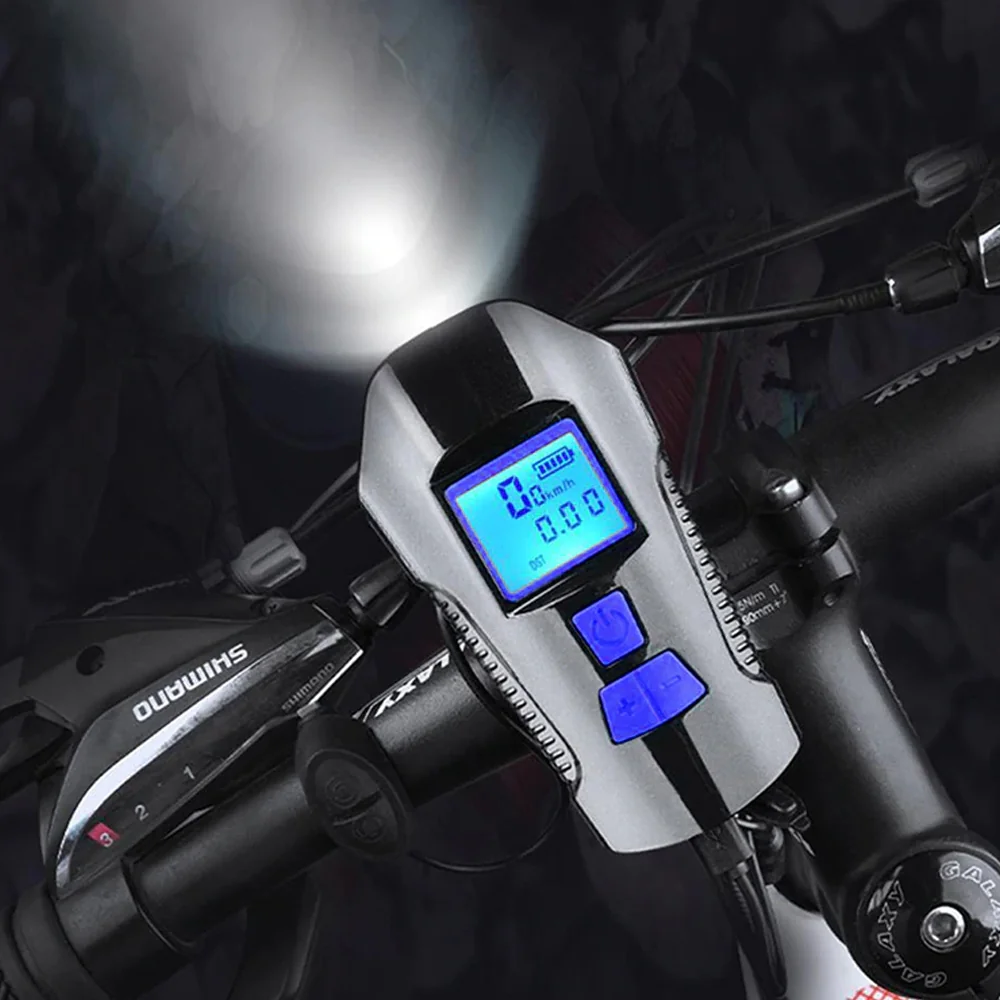 Lampka rowerowa USB LED z licznikiem Przód + Tył