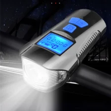 Lampka rowerowa USB LED z licznikiem Przód + Tył