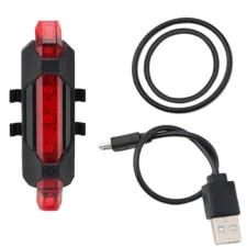 Lampka rowerowa USB LED z licznikiem Przód + Tył