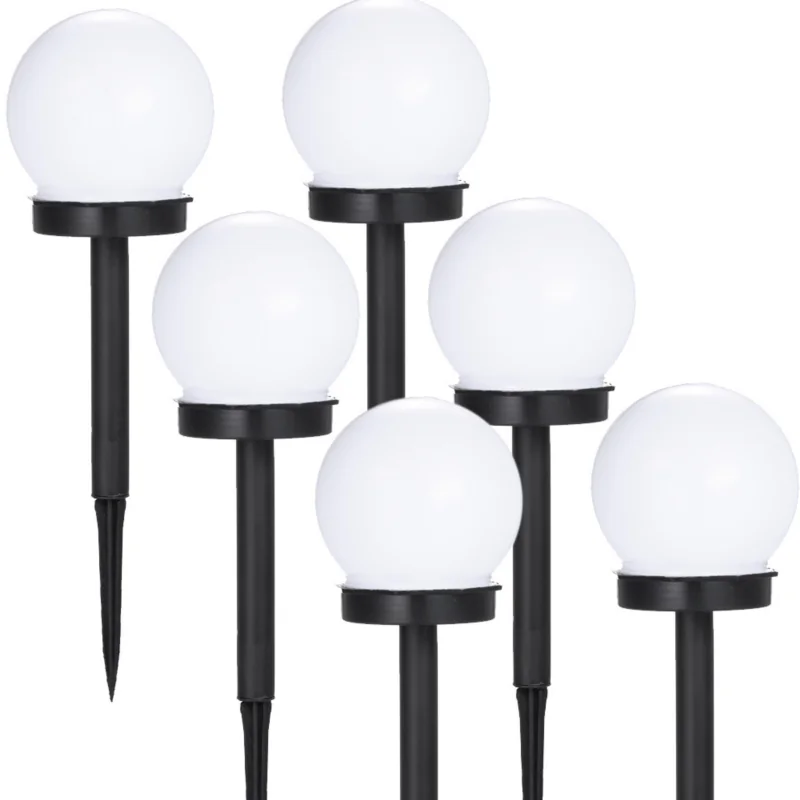 Lampa solarna gruntowa Kula świetlna LED 10cm 6sztuki