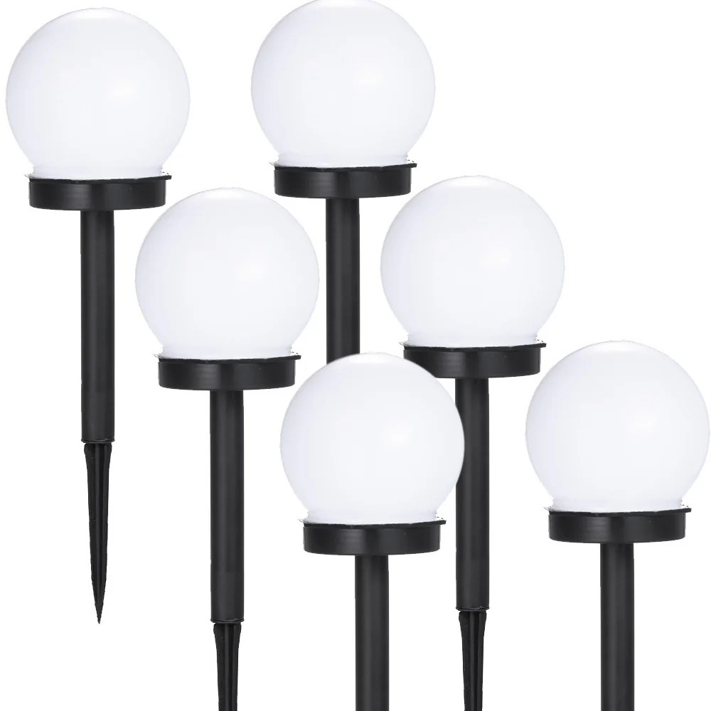 Lampki solarne gruntowe ogrodowe KULA 10cm 6-pak Lampki solarne gruntowe ogrodowe KULA 10cm 6-pak