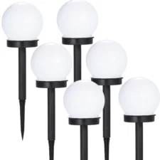Lampa solarna gruntowa Kula świetlna LED 10cm 6sztuki