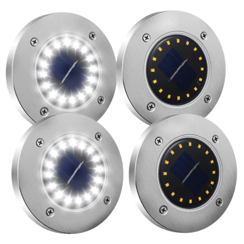 Lampa solarna gruntowa Disk  4 sztuki