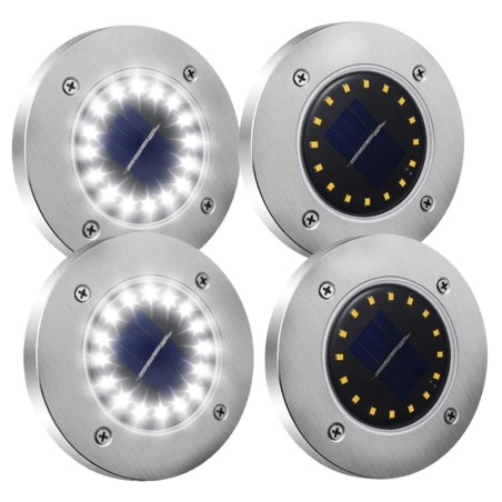 Lampki solarne gruntowe ogrodowe "Disk" 4 sztuki