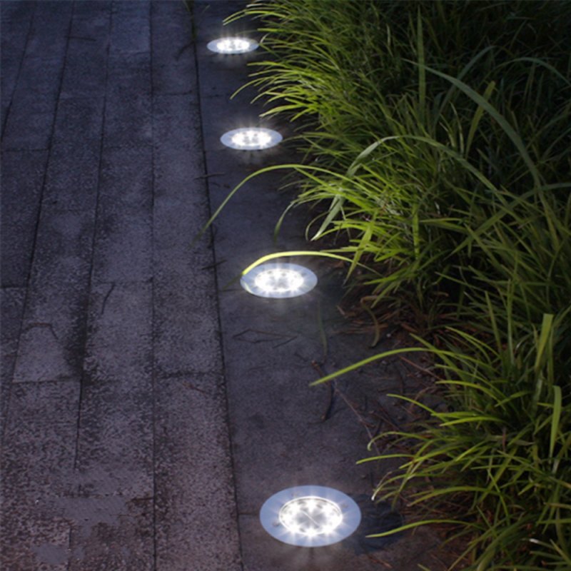 Lampki solarne gruntowe ogrodowe "Disk" 4 sztuki