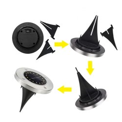 Lampki solarne gruntowe ogrodowe "Disk" 4 sztuki