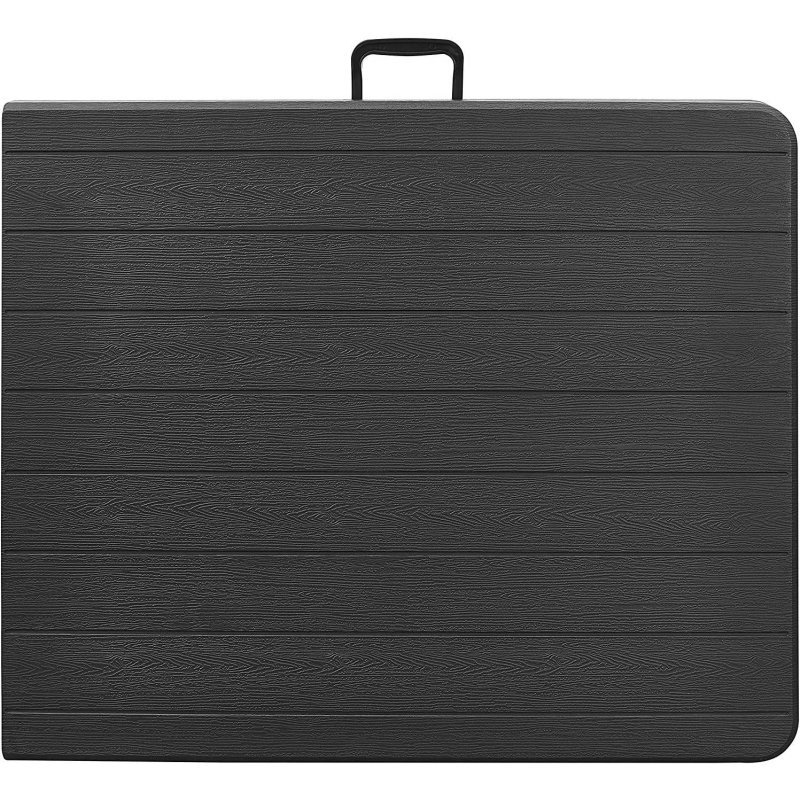 Stół cateringowy Rattan składany czarny 180x75cm