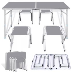 SDH092 Stół turystyczny składany + 4 krzesła