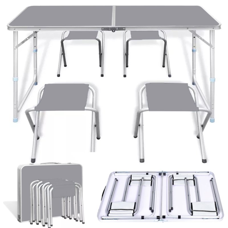 SDH092 Stół turystyczny składany + 4 krzesła
