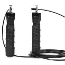 Skakanka bokserska metalowa z łożyskiem Czarna