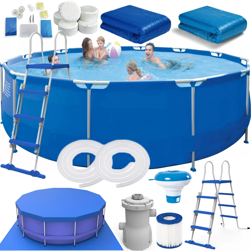 Basen ogrodowy stelażowy 450x122cm Zestaw XXL Basen ogrodowy stelażowy 450x122cm Zestaw XXL