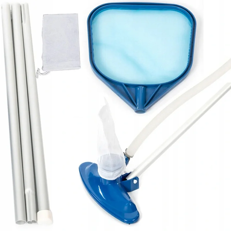 Odkurzacz do czyszczenia dna basenu + siatka do wyławiania nieczystości