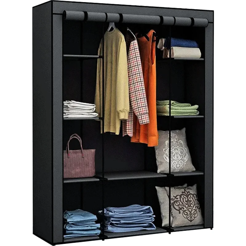 Szafa materiałowa składana 10 półek + 1 wieszak