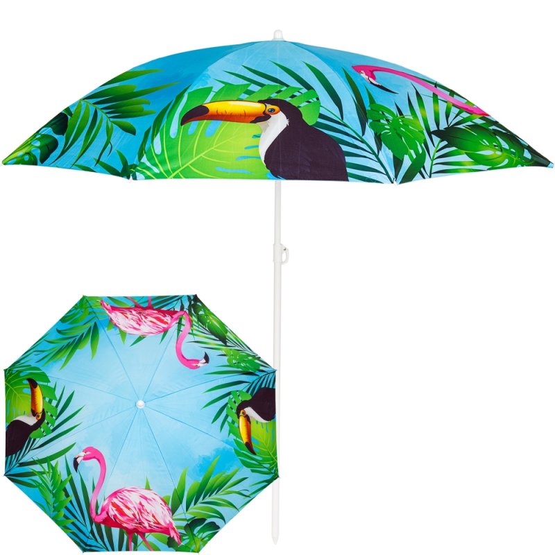 Parasol plażowy składany łamany we wzorki 160cm