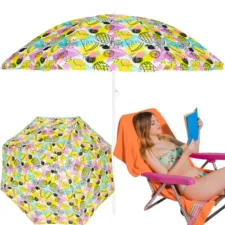 Parasol plażowy łamany składany Owoce 200cm
