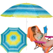 Parasol plażowy łamany składany Odcienie Niebieskiego 220cm