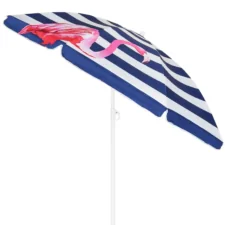 Parasol plażowy składany łamany z flamingiem 180cm