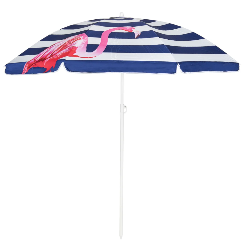 Parasol plażowy składany łamany z flamingiem 180cm Parasol plażowy składany łamany z flamingiem 180cm