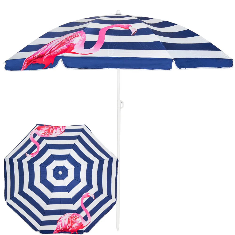Parasol plażowy składany łamany z flamingiem 180cm Parasol plażowy składany łamany z flamingiem 180cm
