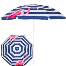 Parasol plażowy składany łamany z flamingiem 180cm