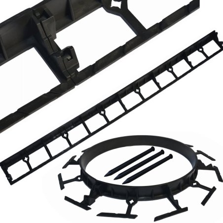 Obrzeże trawnikowe 45mm 40mb (4x 10m) + 120 Kotew