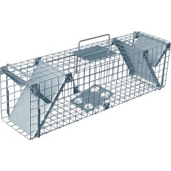 Żywołapka na kuny, łasice i szczury bezpieczna dla zwierząt metalowa pułapka 65x21x20cm