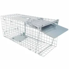 Żywołapka na kuny, łasice i szczury bezpieczna dla zwierząt metalowa pułapka 51x21x20cm