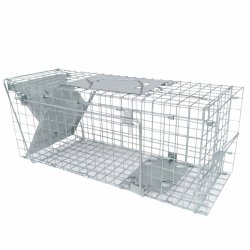 Żywołapka na kuny, łasice i szczury bezpieczna dla zwierząt metalowa pułapka 51x21x20cm