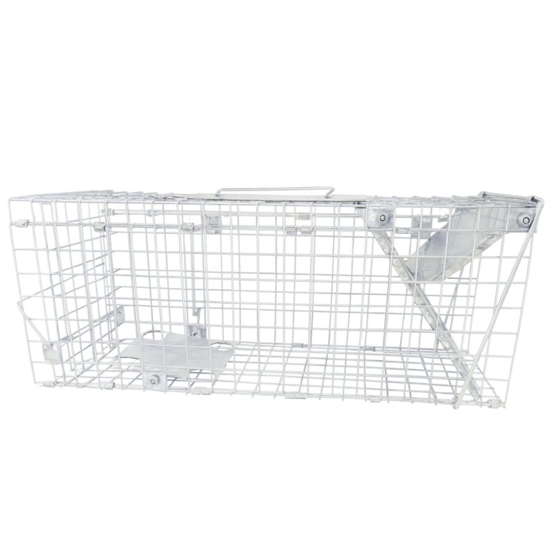 Żywołapka na kuny, łasice i szczury bezpieczna dla zwierząt metalowa pułapka 51x21x20cm