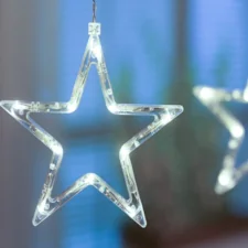 Kurtyna świetlna lampki świąteczne LED w Gwiazdki 120LED IP44 Biały Zimny