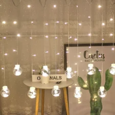 Kurtyna świetlna lampki świąteczne LED w Bombki 138LED IP44 Biały Ciepły