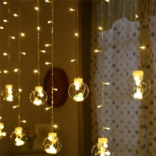Kurtyna świetlna lampki świąteczne LED w Bombki 138LED IP44 Biały Ciepły