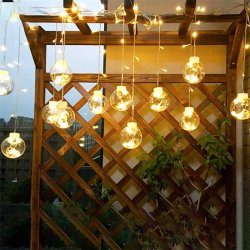 Girlanda 138LED kurtyna Bombki Biały Ciepły