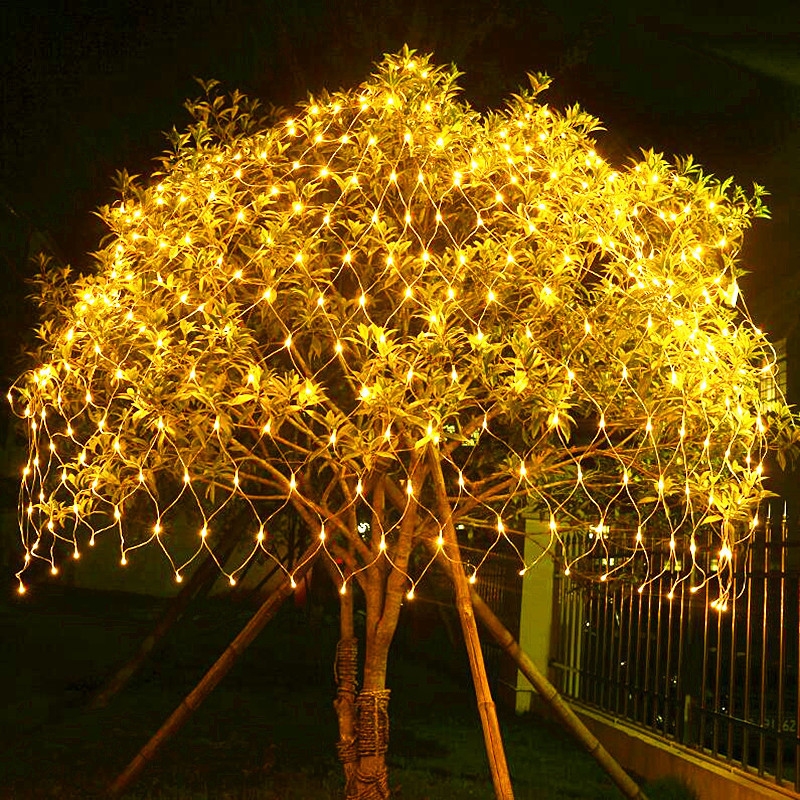 Kurtyna świetlna LED w formie siatki 2,6 x 2,6m 160LED Biały Ciepły