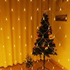 Kurtyna świetlna LED w formie siatki 2,6 x 2,6m 160LED Biały Ciepły