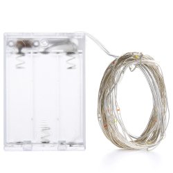 Lampki druciki akumulatorowe 100 LED Biały Ciepły