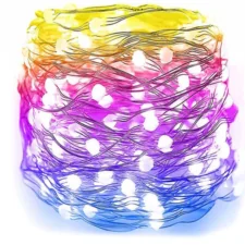Lampki druciki na baterie 50 LED Multikolor