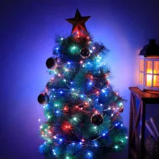 Lampki druciki na baterie 50 LED Multikolor