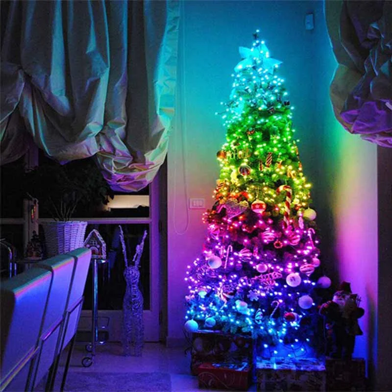 Lampki druciki na baterie 50 LED Multikolor