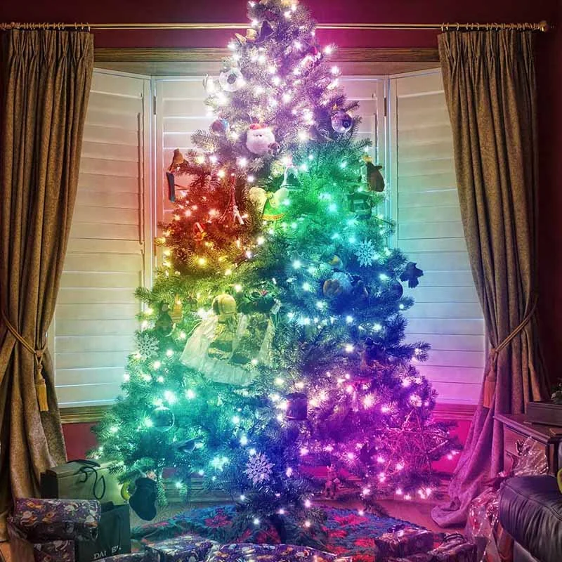 Lampki druciki na baterie 50 LED Multikolor