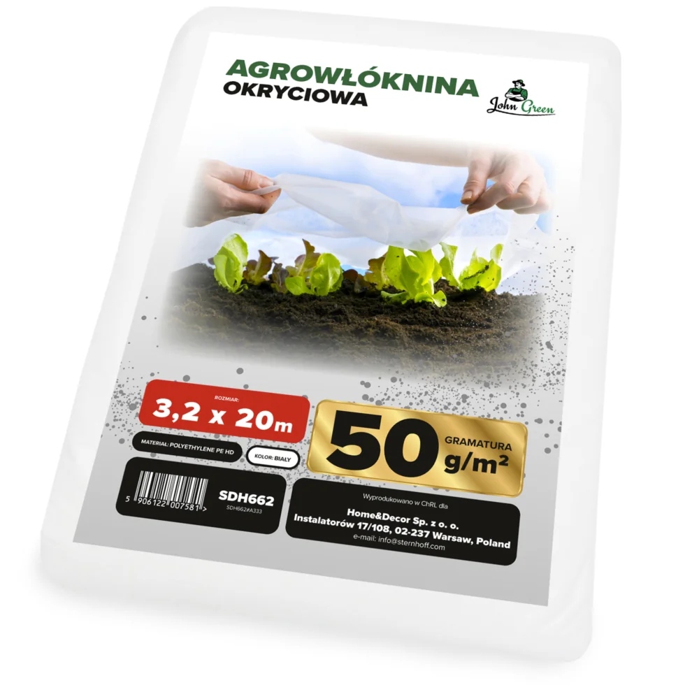 Agrowłóknina zimowa okryciowa biała 3,2x20m 50g/m2 Agrowłóknina zimowa okryciowa biała 3,2x20m 50g/m2
