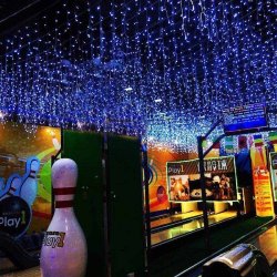 S1N Sople 100 LED kurtyny Niebieski