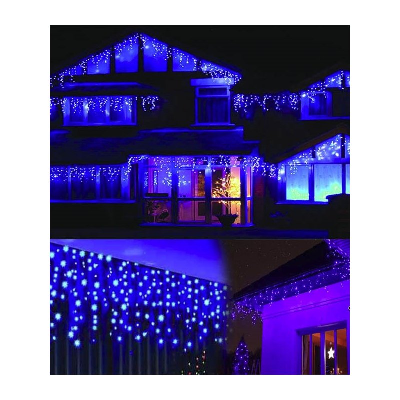 S3N Sople 300 LED kurtyny Niebieski