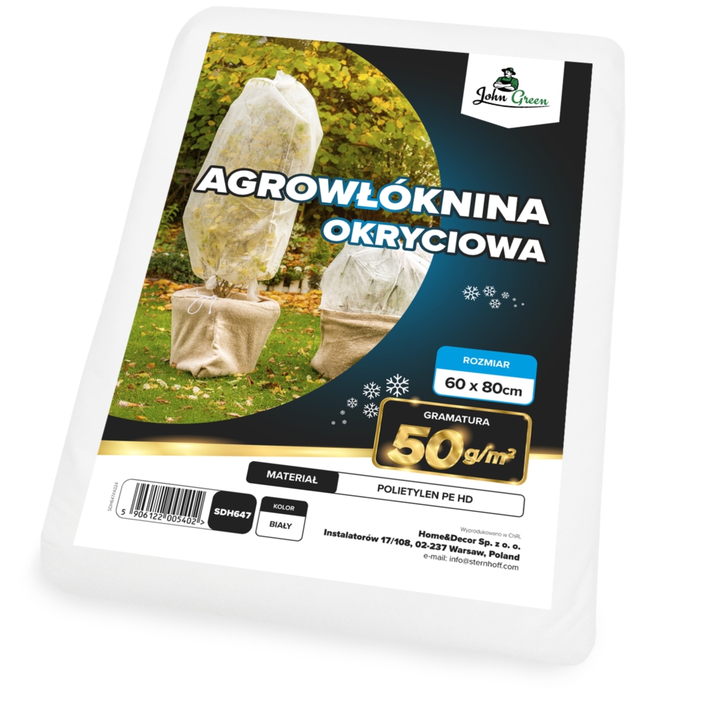 Kaptur do roślin agrowłóknina okryciowa zimowa 50g/m2 60x80cm